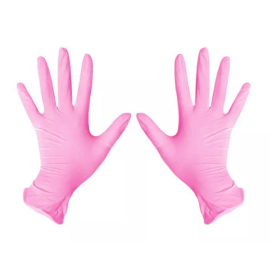 Перчатки нитриловые S Nitrile, розовые, 100 шт/упак.