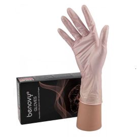 Перчатки нитрил. S Benovy, прозрачные, 100 шт/упак.  (50 пар)