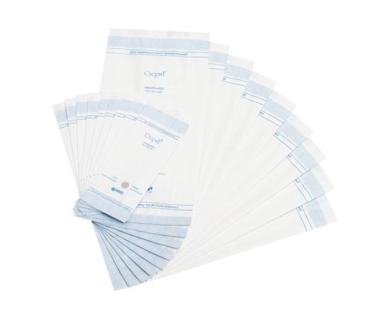 Пакеты бумажные со складкой термосвариваемые "СтериТ", 100шт