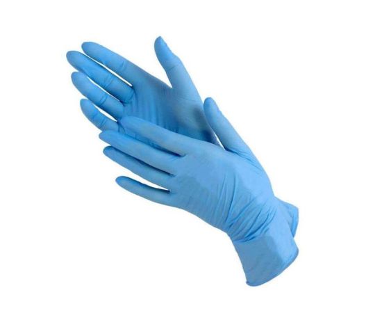 Перчатки нитриловые M Nitrile, голубые, 100 шт/упак.
